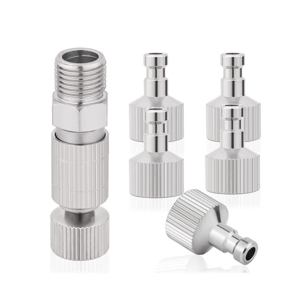 Airbrush Quick Disconnect Coupler Release Fitting Plug, 6Pcs 1/8 In Bsp Male And Female Connections Adapter Air Brush 4713147242801