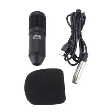 HZM&C Upgraded Bm-800 Usb Condenser Microphone Bm800 Usb Studio Mic for Computer Recording Karaoke Pc Black