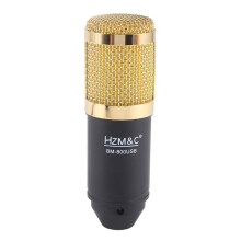 HZM&C Verbessertes Bm-800 USB-Kondensatormikrofon Bm800 USB-Studiomikrofon für Computeraufnahmen, Karaoke, PC, Gold