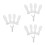 12Pcs White Plastic Blind Fittings No Drill Window Bracket Set 9