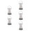 5Pcs White Plastic Pot Bowl Brush with Handle Soap Dispenser for Home 8