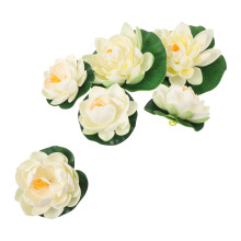 12Pcs Foam Floating Water Lily Pads Artificial Pond Ornament for Home