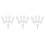 12Pcs White Plastic Blind Fittings No Drill Window Bracket Set 10