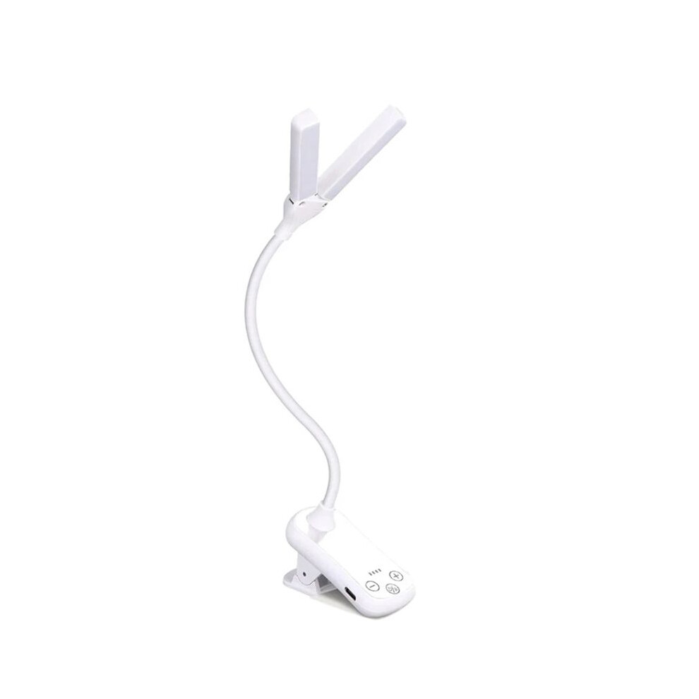 Dual Heads 14 Led Touch Control Reading With 8 Brightness Usb Rechargeable Eye Care Book Clip Book/Desk,B Light 6031508797462
