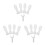 12Pcs White Plastic Blind Fittings No Drill Window Bracket Set 7