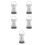 5Pcs White Plastic Pot Bowl Brush with Handle Soap Dispenser for Home 7