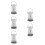 5Pcs White Plastic Pot Bowl Brush with Handle Soap Dispenser for Home 10