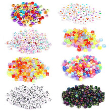 2600Pcs Bead Kids Set Assorted Color Acrylic Beads for Jewelry Making