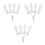 12Pcs White Plastic Blind Fittings No Drill Window Bracket Set 4