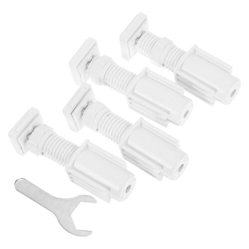 12Pcs White Plastic Blind Fittings No Drill Window Bracket Set 2