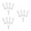 12Pcs White Plastic Blind Fittings No Drill Window Bracket Set 8