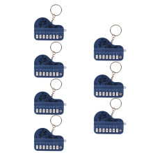 Ciondolo Portachiavi Tastiera Elettronica Portatile Blu Metallizzato da 7 Pezzi, In di Suonare il Piccolo Pianoforte