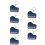 Metallic  7pcs  Handheld Electronic Keyboard Keychain Pendant Can  Small Piano 1