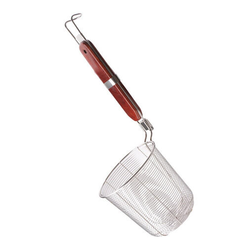 2Pcs Kitchen Wire Mesh Skimmer Basket for Pasta and Dumplings Silver