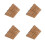 4Pièces Dalles Patio Emboîtables Durables Marron 6