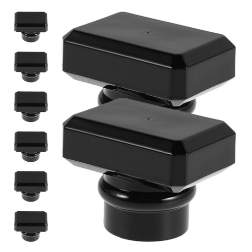 32Pcs Durable Plastic Perfume Bottle Caps Black Elegant Leakproof Seal 1