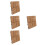 4Pièces Dalles Patio Emboîtables Durables Marron 5