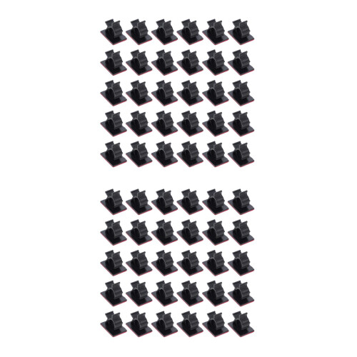 60Pièces Clips Adhésifs Câbles Réglables Pour Bureau Et Maison 2