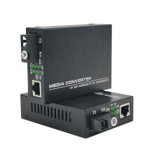 1 Par de Transceptor de Fibra Gigabit 20KM SC Transceptor de Fibra Monomodo Convertidor de Medios Gigabit de Fibra Enchufe de la UE