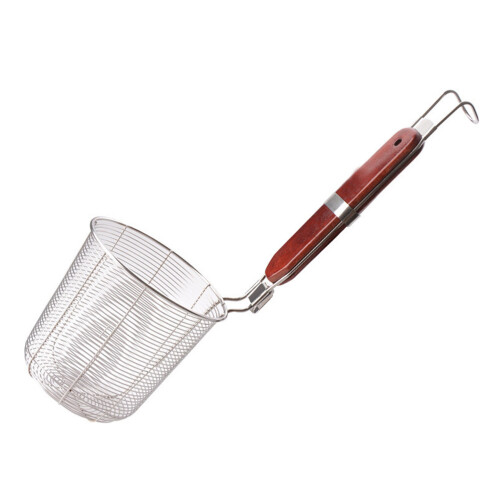 2Pcs Kitchen Wire Mesh Skimmer Basket for Pasta and Dumplings Silver 1