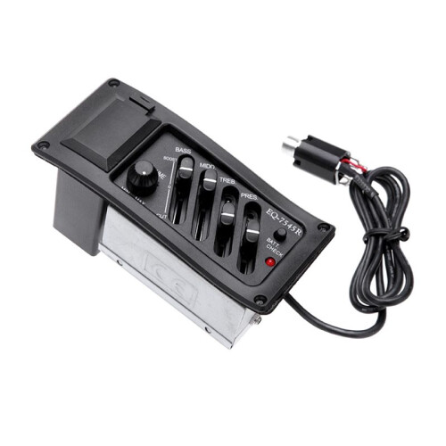 4set EQ-7545R 4-Bands Akustisk Gitarr EQ Preamp Equalizer EQ 7545R Pickup Förstärkare 6,5MM Output 1
