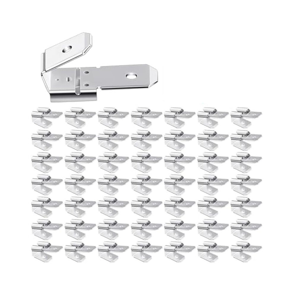 50Pcs Double Piggyback Spade Connectors,Electrical Double Male Female Adapter,Quick Disconnect Spade Crimp Terminals Kit 6032234160582