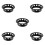 5Pcs Black Plastic Fruit Display Bases for Kitchen and Retail 5