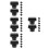 32Pcs Durable Plastic Perfume Bottle Caps Black Elegant Leakproof Seal 5