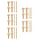 35Pairs Golden Copper Rivets for Handle Repair DIY Kitchen Tools 5
