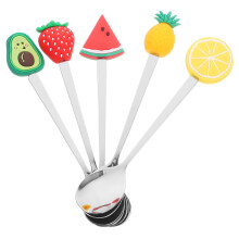 20Pcs Small Stainless Steel Dessert Spoons with Assorted Colors