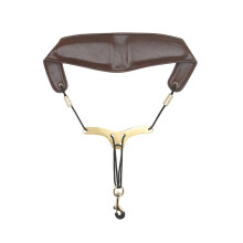 Saxofón Hombro Correa para el Cuello Saxofón Ajustable Doble Correa para el Hombro Arnés Saxofón Instrumentos Musicales Accesorios Marrón