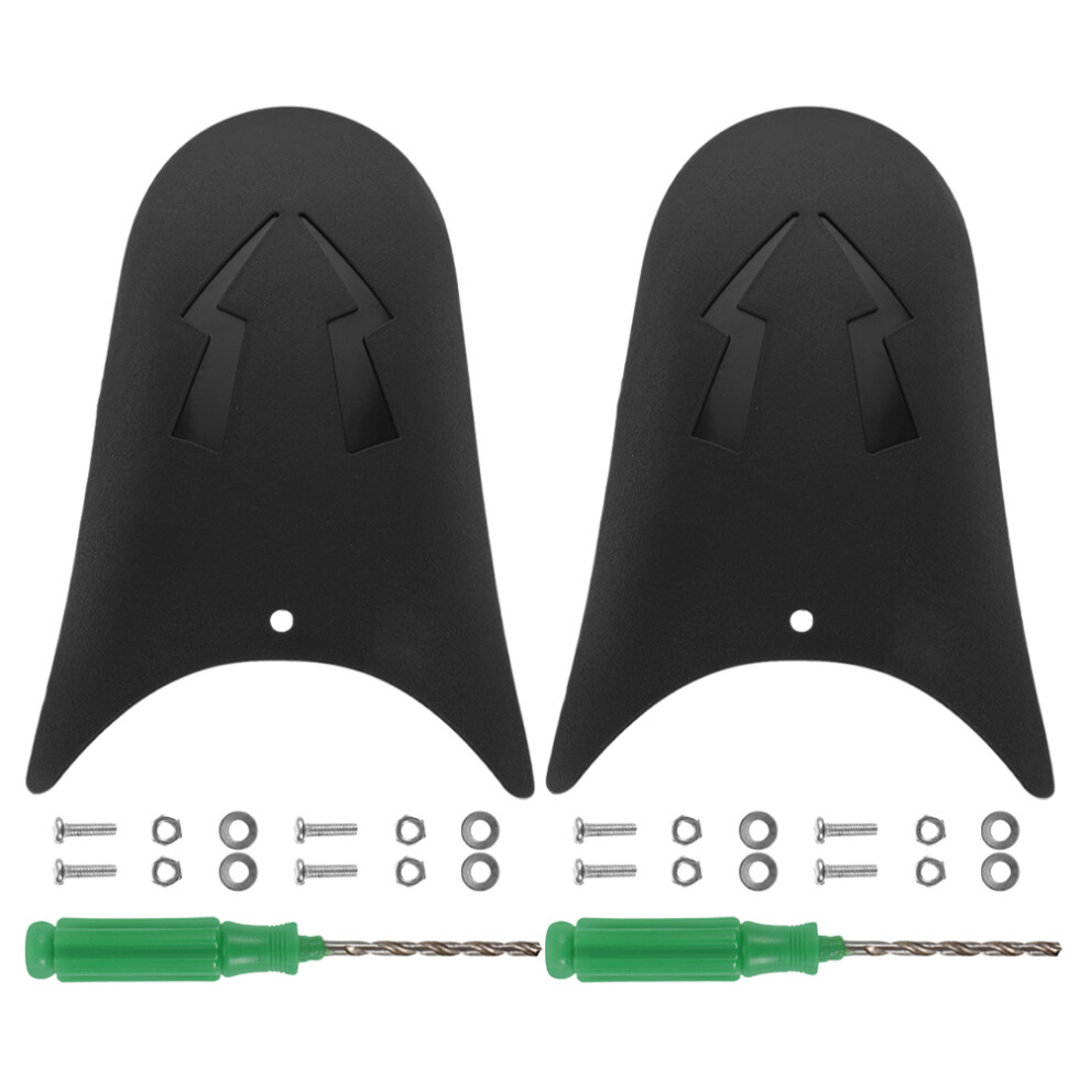 8Pcs Plastic Motorcycle Front Wheel Mudguards Splash Guards Black 3634010307209
