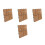 4Pièces Dalles Patio Emboîtables Durables Marron 4