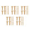 35Pairs Golden Copper Rivets for Handle Repair DIY Kitchen Tools 6
