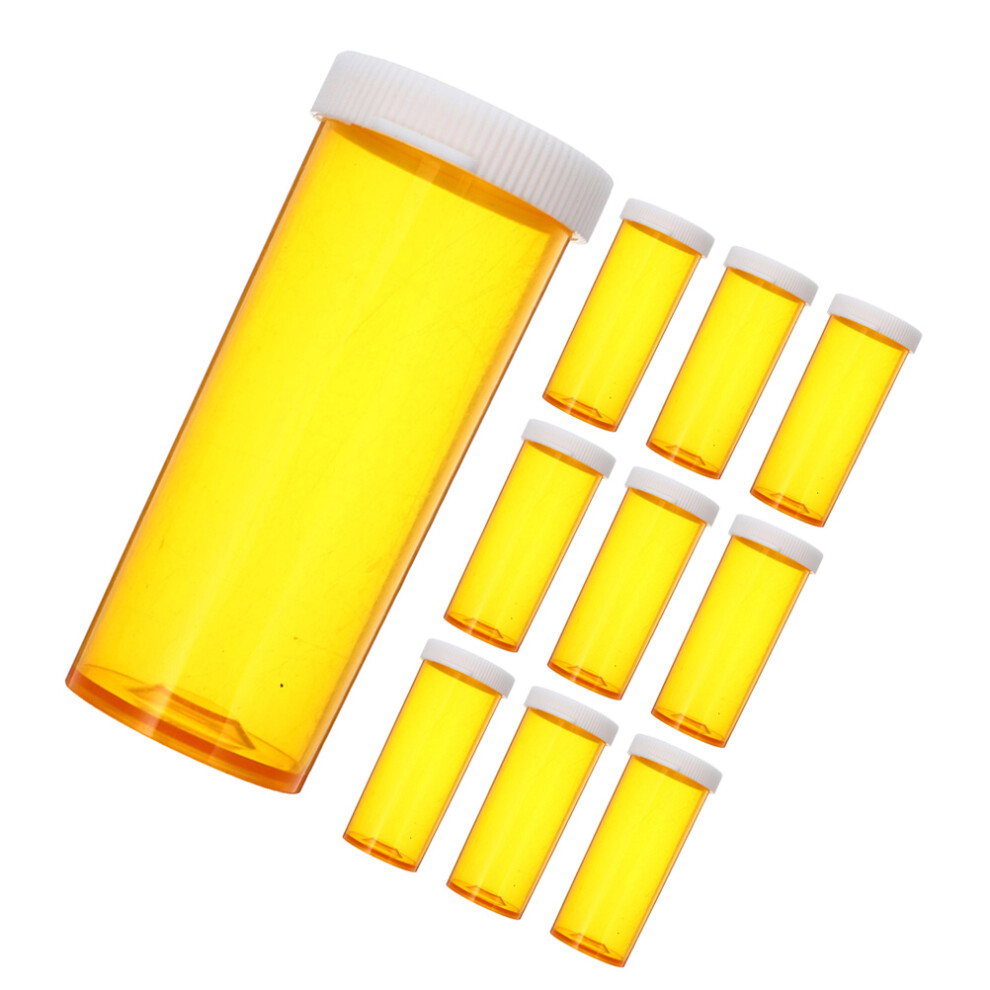 Supvox 80Pcs Compact Yellow Pill Storage Case Durable Portable Medication Box