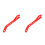2Pcs Red ABS Push Stick for Router Ergonomic Woodworking Handle Tool 6