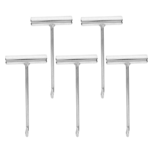 5Pcs Stainless Steel T-Handle Boning Hook For Kitchen Bbq Restaurant