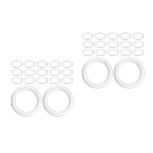 72Pcs Polystyrene Foam Rings White DIY Craft Wreath Frames 2