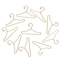 160Pcs Doll Closet Hangers Golden Alloy Mini Doll Clothes Storage