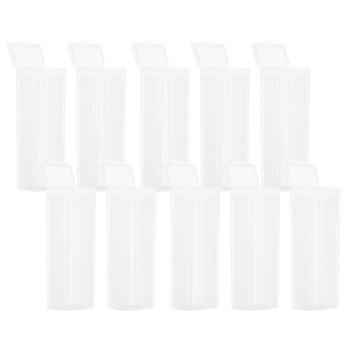 30Pcs Plastic Microscope Slide Holder Transparent Case for Lab Storage 2