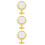 3Pcs Elegant Golden Desktop Vanity Mirrors ABS Glass Rotatable Design 6