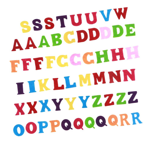 200Pcs Assorted Color Felt Alphabet Letters for Crafts DIY Fabric Abcs