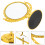 3Pcs Elegant Golden Desktop Vanity Mirrors ABS Glass Rotatable Design 10