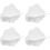 4Pcs White Floating Wood Cloud Shelves Wall Mounted Storage Rack 7