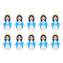 50Pcs Blue PVC Baby Jesus Doll Mini Figurines Religious Party Decor