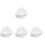 4Pcs White Floating Wood Cloud Shelves Wall Mounted Storage Rack 4
