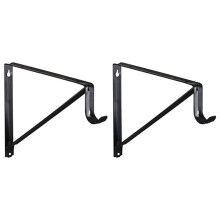 8Pcs Black Iron Floating Shelf Brackets Heavy Duty Load Bearing Design