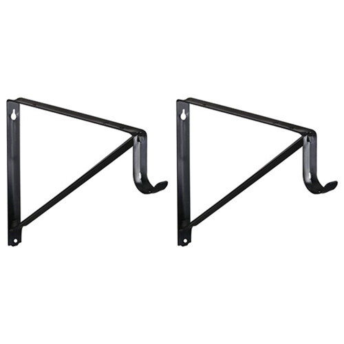 8Pcs Black Iron Floating Shelf Brackets Heavy Duty Load Bearing Design