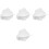 4Pcs White Floating Wood Cloud Shelves Wall Mounted Storage Rack 5