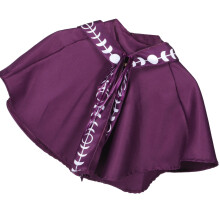 3Pcs Purple Hooded Cape Medieval Cloak Halloween Cosplay for Women